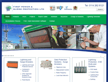 Tablet Screenshot of firstpowerandsurgeprotection.com